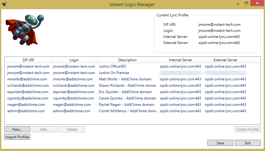 instant login manager