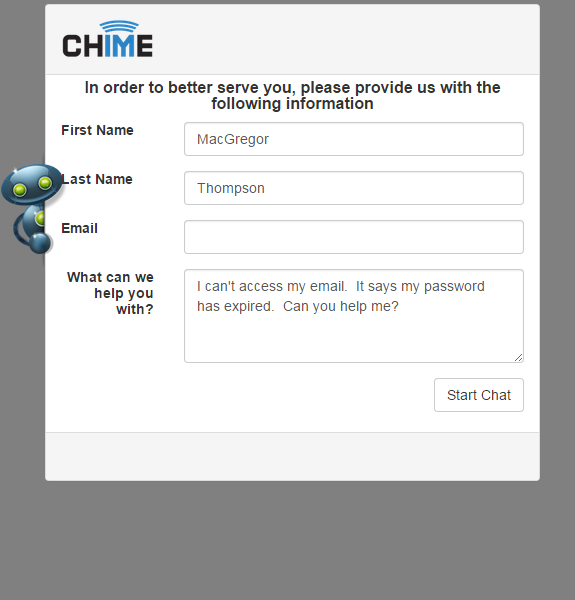 Pre-Chat Interview Form